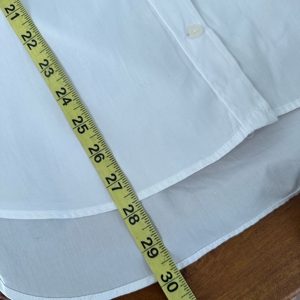 Zara white‎ cotton button down blouse ladies size Large NWT - Picture 6 of 8